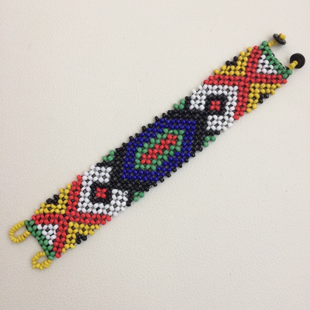 Handmade ethnic tribal beaded bracelet OS